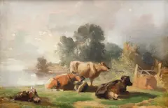 Jacques Raymond Brascassat, La fermă, ulei pe pânză