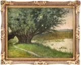 Luminiș by Nicolae Petrescu Mogoş, 1930, ulei pe carton, sold Mar 2020