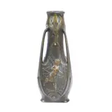 Jean Garnier, Vas Jean Garnier, Art Nouveau, din bronz, decorat cu nimfe, cca. 1910, bronz patinat