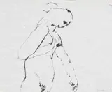 Leonard Răchită, Nud, tuș pe hârtie