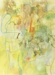 Octav Grigorescu, Romeo și Julieta, 1970, acuarelă, cărbune și ulei pe pânză