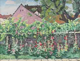 Vasile Varga, Nalbe în faţa casei, 1999, ulei pe pânză