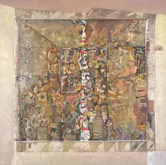 Georgeta Năpăruș, Verticală, 1996, ulei pe pânză