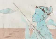 Arhitect by Felix Aftene, 2017, acuarelă și tuș pe hârtie, sold Feb 2020