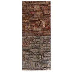 Stefan Ramniceanu, Manuscris, 2006, ulei, acrilic și colaj de pânză, metal și lemn pe pfl