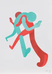 Busy by Sașa Lazăr, serigrafie, sold Feb 2020