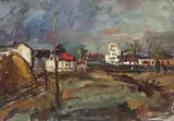 Iosif Rosenblut, Margine de București, ulei pe carton