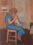 Constantin Artachino, Fetiţă cusând