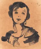 Nicolae Tonitza, Irina (fata artistului), tuș și tempera pe hârtie