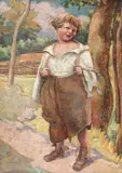 Gavroche by Camil Ressu, ulei pe carton, offered Feb 2020