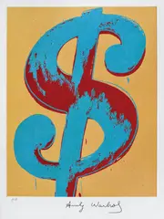 Dolar by Andy Warhol, cromolitografie, sold Jan 2020