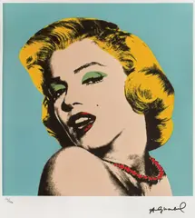 Marilyn Monroe by Andy Warhol, cromolitografie, sold Jan 2020