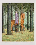 Semnătură albă by René Magritte, cromolitografie, sold Jan 2020