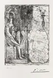 Artistul și muza by Pablo Picasso, litografie, sold Jan 2020