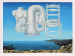 Vreme amenințătoare by René Magritte, cromolitografie, sold Jan 2020