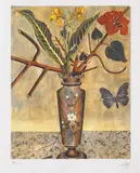 Flori și fluture by Joan Miró, cromolitografie, sold Jan 2020