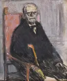 Corneliu Baba, Tudor Arghezi, ceracolor și cărbune pe hârtie