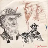 Corneliu Baba, Studii (Pallady și maimuțe), tuș, creion și laviu pe hârtie