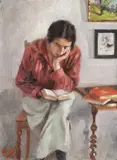 Corneliu Baba, Lectură (Cecilia, sora artistului)