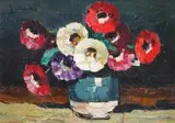 Jean Cheller, Anemone, ulei pe carton