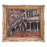 Curte interioară la Veneția by Gheorghe Petrașcu, 1928, ulei pe pânză, sold Dec 2019