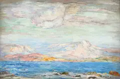 Insulele de Aur by Mihail Simonidy, 1930, ulei pe carton, offered Dec 2019
