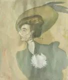 Iosif Iser, Pariziancă, guașă pe hârtie