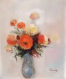 Vas cu flori by Margareta Sterian, ulei pe pfl, sold Dec 2019