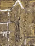 Horia Damian, Construcție, 1963, ulei și acrilic pe carton