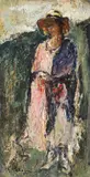 Promenadă by Gheorghe Petrașcu, ulei pe lemn, sold Dec 2019
