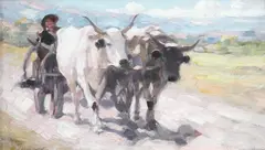 Nicolae Grigorescu, Car cu boi, ulei pe pânză