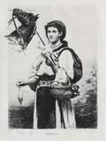 Mehadia by Theodor Aman, acvaforte și gravură cu acul, sold Dec 2019
