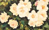 Grădina de trandafiri by Nicolae Tonitza, ulei pe carton, sold Dec 2019