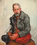 Evreu din Iași by Adam Bălţatu, ulei pe carton, sold Dec 2019