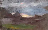 Amurg by Nicolae Grigorescu, ulei pe pânză, offered Dec 2019