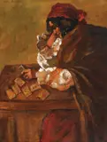 Tarot by Octav Băncilă, ulei pe pânză, sold Dec 2019