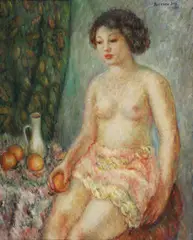 Gheorghe Ionescu Sin, Nud cu portocale, 1932, ulei pe pânză