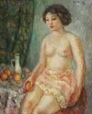 Gheorghe Ionescu Sin, Nud cu portocale, 1932, ulei pe pânză