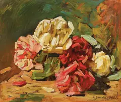 Georges Jeannin, Trandafiri, 1922, ulei pe carton