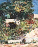 Georges Pavec, Peisaj din Cote d'Azur, ulei pe pânză