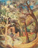 Rufino Ceballos, Peisaj din Alger, ulei pe pânză