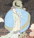 Turandot, prințesa Chinei (după o pictură de George Barbier) by început de sec. Xx Școală Franceză, 1951, guașă pe hârtie, sold Oct 2019