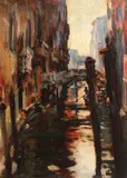 Veneția by Louis Agricol Montagné, ulei pe lemn, offered Oct 2019