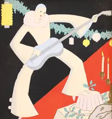 Ettore Tito, Petrecere de revelion, tempera pe hârtie
