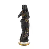 Spaniolă citind by Albert-Ernest Carrier-Belleuse, cca. 1870, bronz patinat, parțial aurit, onix, sold Oct 2019