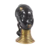 Cap de negresă by Karl Hagenauer, cca. 1930, bronz pictat cu email, parțial aurit, sold Oct 2019