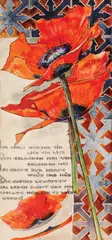 Regină a României Maria, Maci, acuarelă pe carton subțire