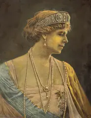 Regina Maria by Costin Petrescu, cromolitografie pe pânză, offered Oct 2019