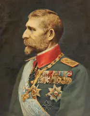 Costin Petrescu, Regele Ferdinand, cromolitografie pe pânză