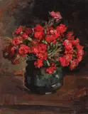 Garofiţe by Nicolae Vermont, 1929, ulei pe carton, sold Oct 2019